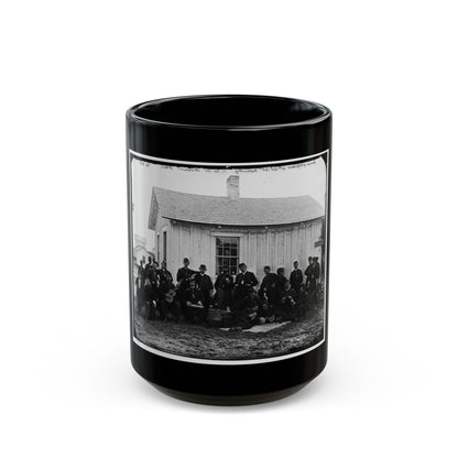 District Of Columbia. White Officers Of 4th U.S. Colored Infantry At Leisure, Fort Slocum (U.S. Civil War) Black Coffee Mug