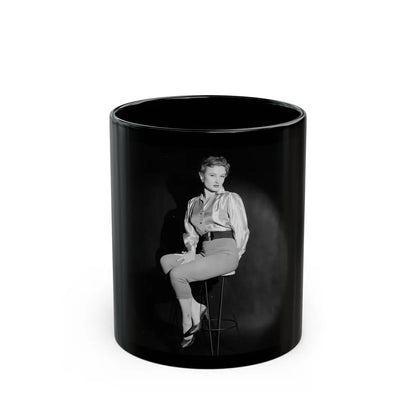 Carol Ohmart #40 (Vintage Female Icon) Black Coffee Mug-11oz-Go Mug Yourself