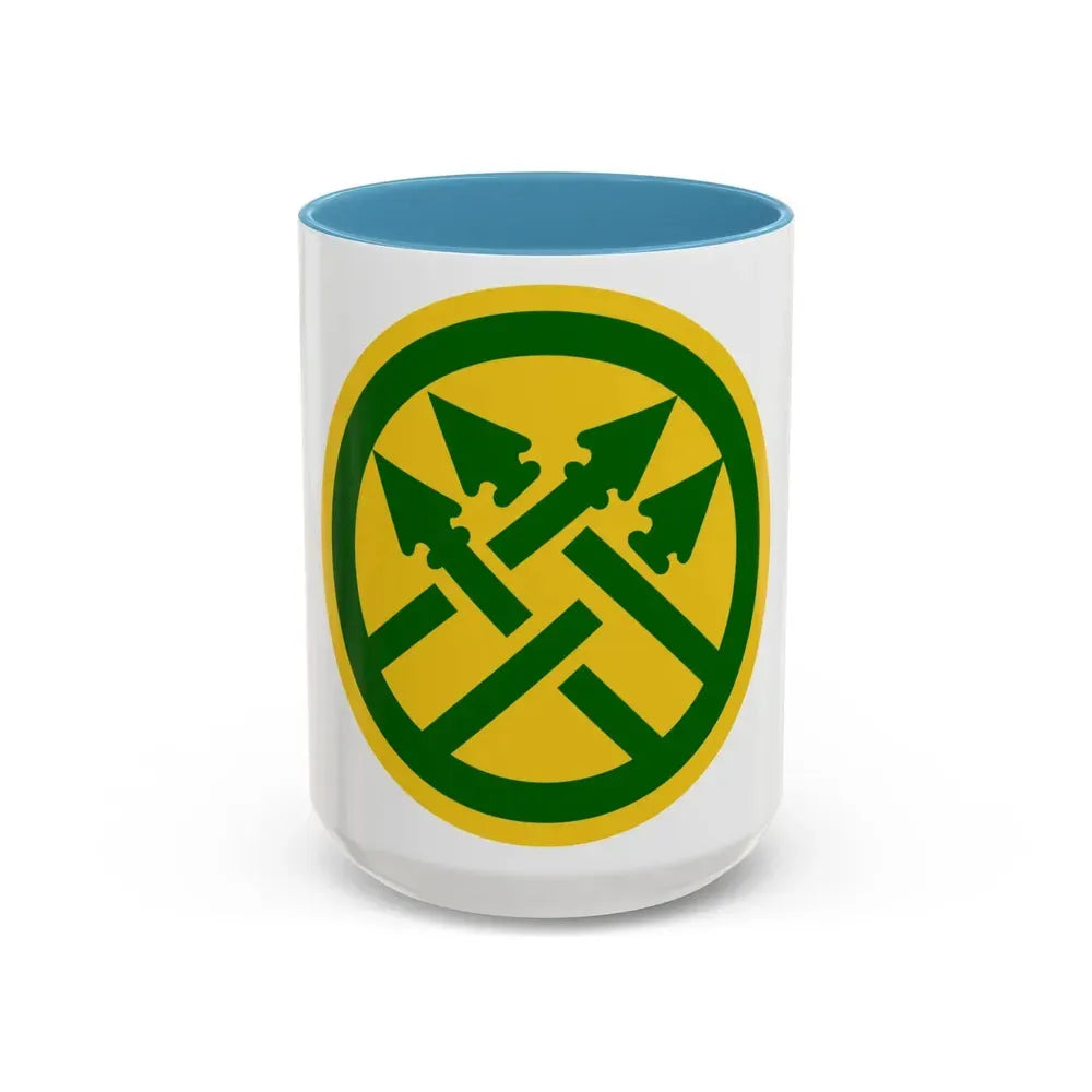 220th Military Police Brigade 2 (U.S. Army) Accent Coffee Mug 15oz Light Blue - Go Mug Yourself
