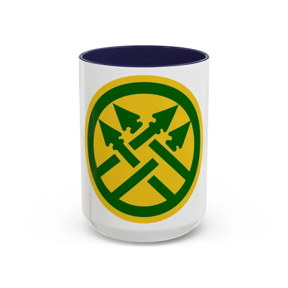 220th Military Police Brigade 2 (U.S. Army) Accent Coffee Mug 15oz Navy - Go Mug Yourself