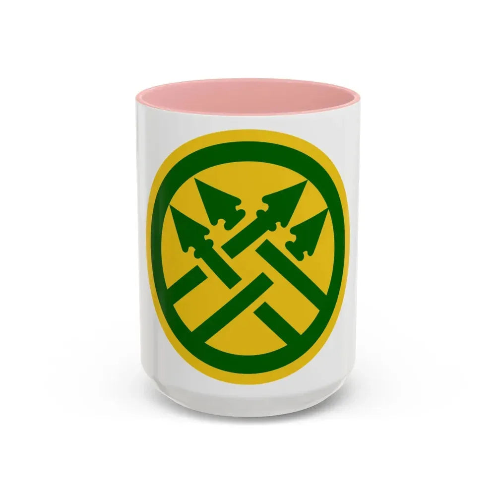 220th Military Police Brigade 2 (U.S. Army) Accent Coffee Mug 15oz Pink - Go Mug Yourself