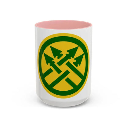 220th Military Police Brigade 2 (U.S. Army) Accent Coffee Mug 15oz Pink - Go Mug Yourself