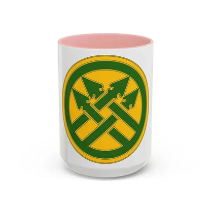220th Military Police Brigade (U.S. Army) Accent Coffee Mug 15oz Pink - Go Mug Yourself