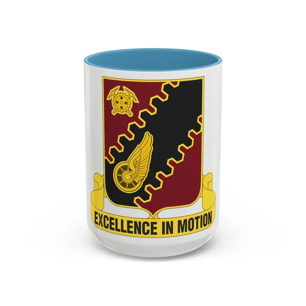 220th Transportation Battalion (U.S. Army) Accent Coffee Mug 15oz Light Blue - Go Mug Yourself