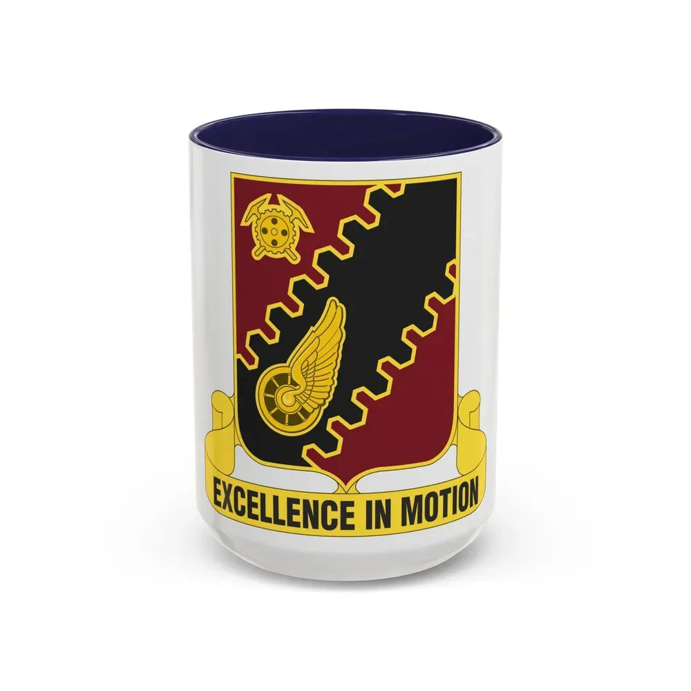 220th Transportation Battalion (U.S. Army) Accent Coffee Mug 15oz Navy - Go Mug Yourself