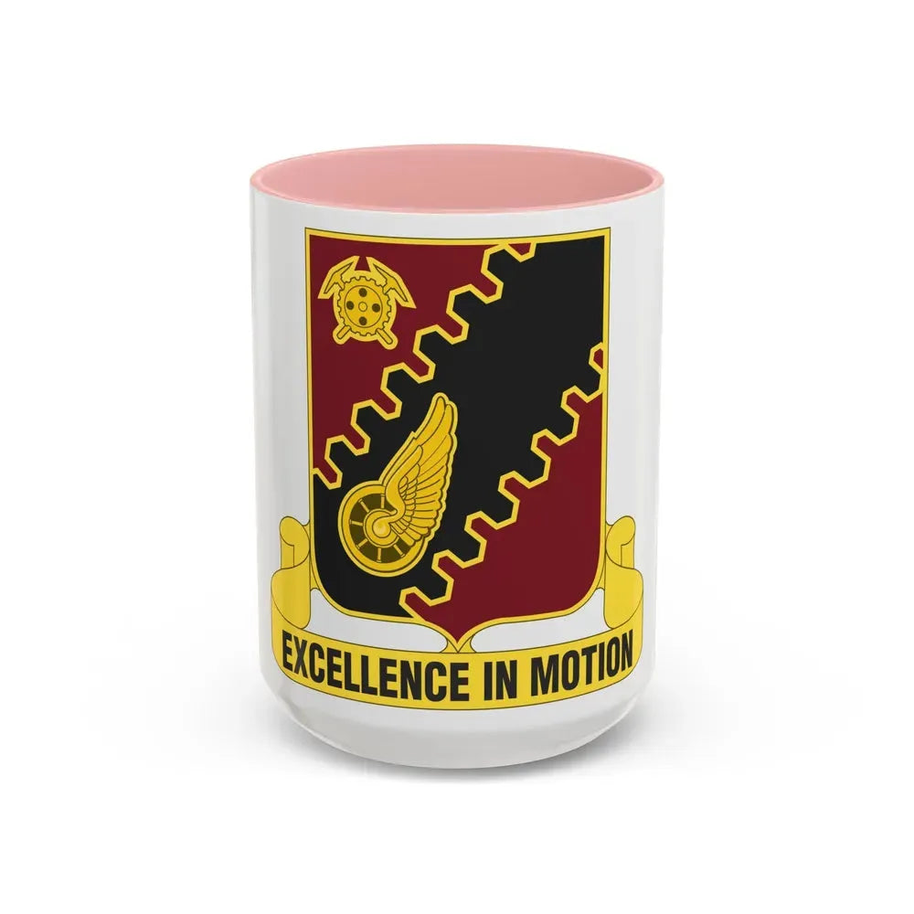 220th Transportation Battalion (U.S. Army) Accent Coffee Mug 15oz Pink - Go Mug Yourself