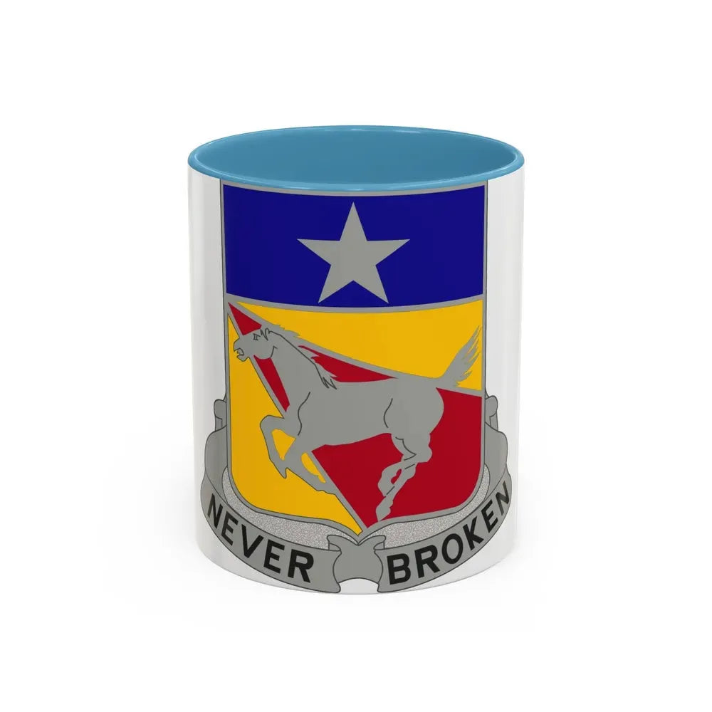 221 Cavalry Regiment (U.S. Army) Accent Coffee Mug 11oz Light Blue - Go Mug Yourself