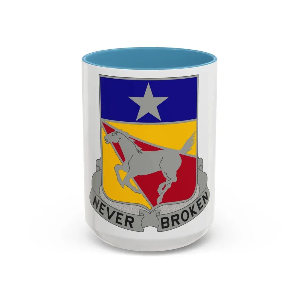 221 Cavalry Regiment (U.S. Army) Accent Coffee Mug 15oz Light Blue - Go Mug Yourself