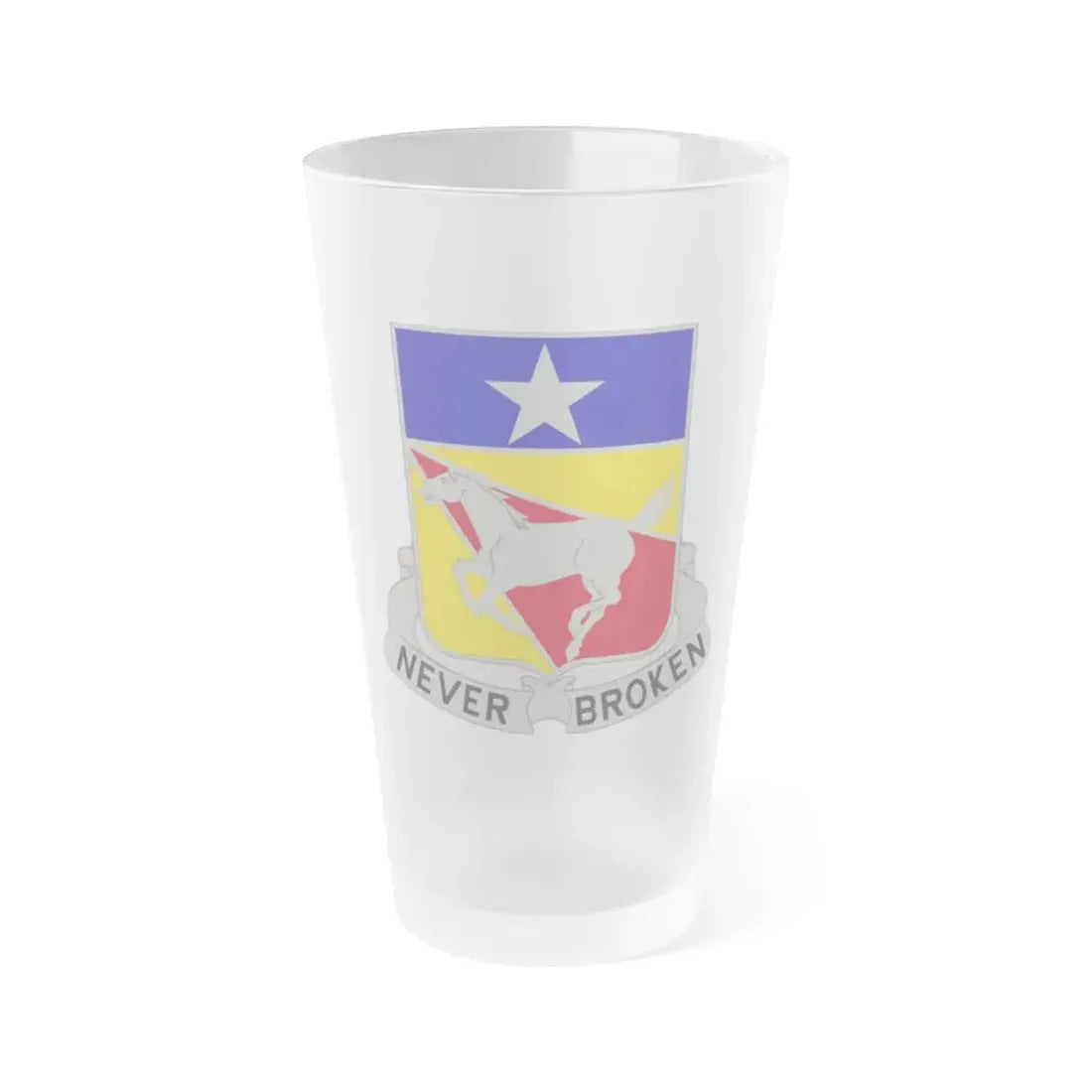 221 Cavalry Regiment (U.S. Army) Frosted Pint Glass 16oz Default Title - Go Mug Yourself