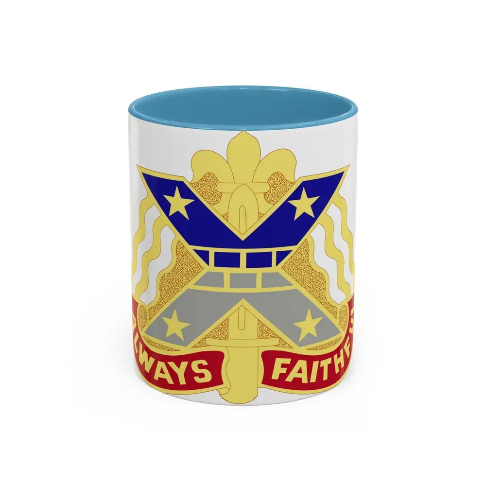 221 Engineer Group (U.S. Army) Accent Coffee Mug 11oz Light Blue - Go Mug Yourself