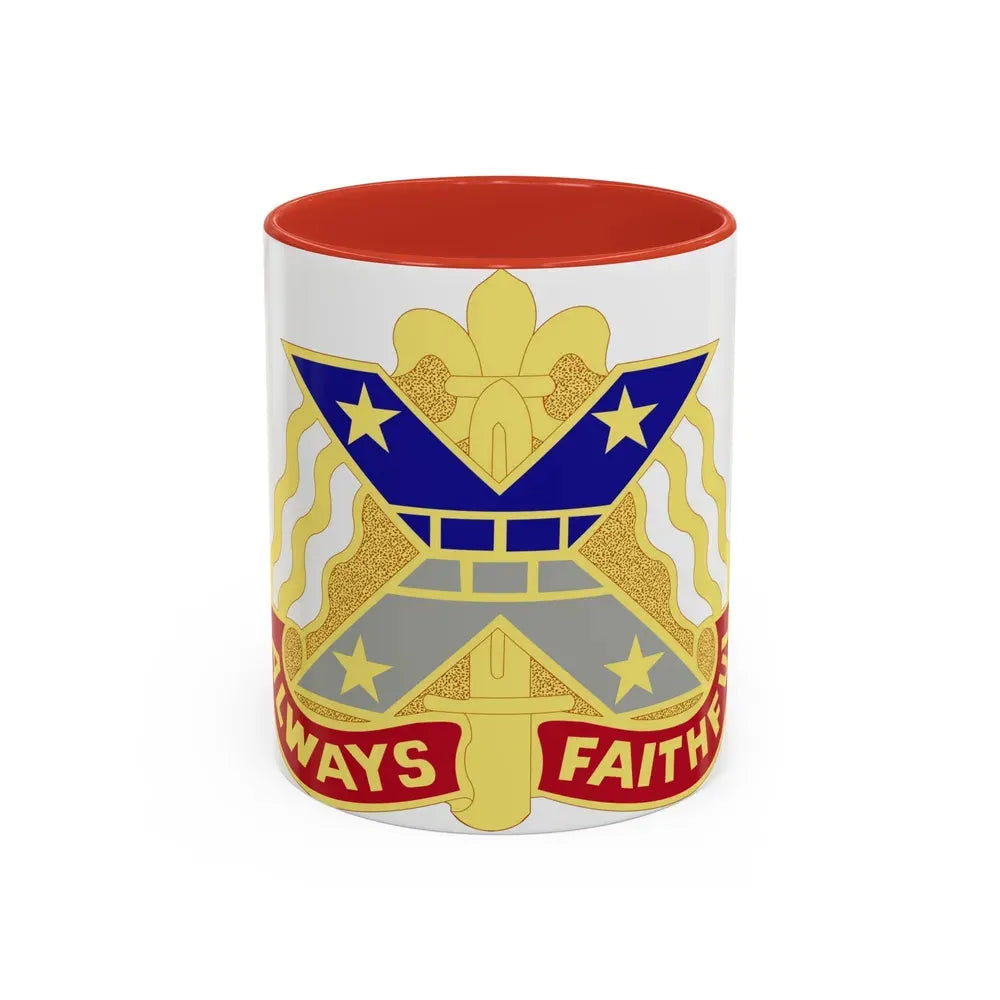 221 Engineer Group (U.S. Army) Accent Coffee Mug 11oz Red - Go Mug Yourself