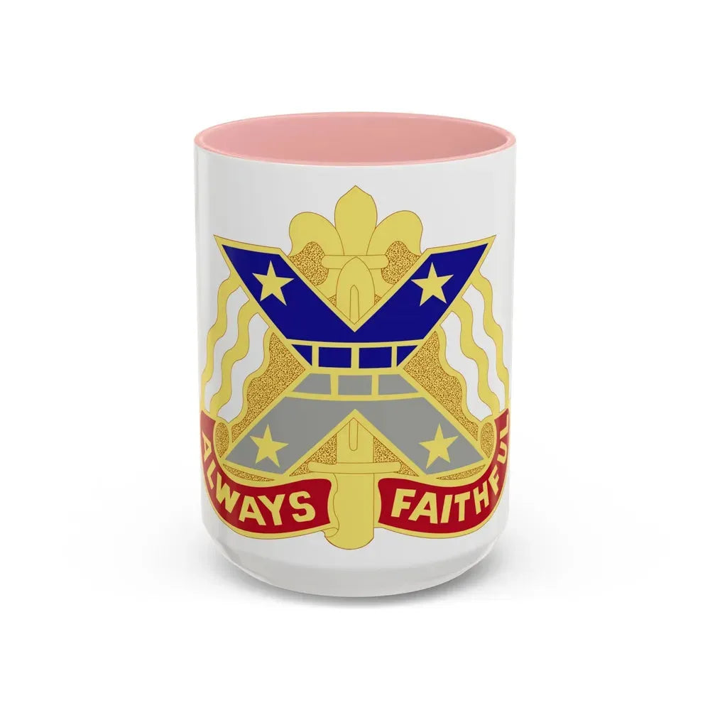 221 Engineer Group (U.S. Army) Accent Coffee Mug 15oz Pink - Go Mug Yourself