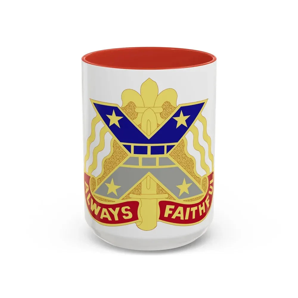 221 Engineer Group (U.S. Army) Accent Coffee Mug 15oz Red - Go Mug Yourself