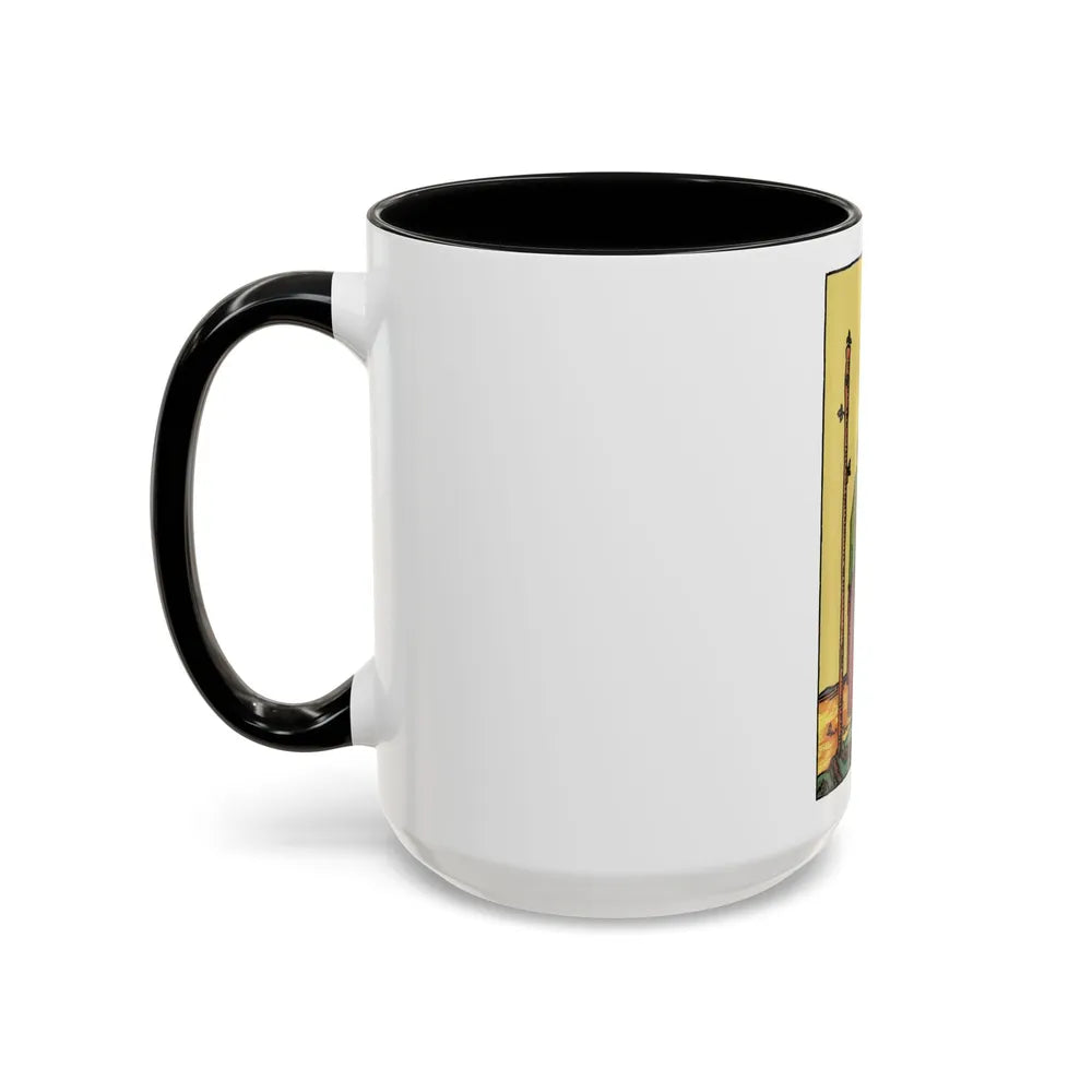 The 3 of Wands (Tarot Card) Accent Coffee Mug-Go Mug Yourself