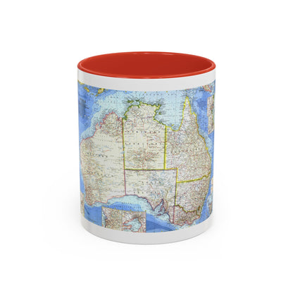 Australia (1963) (Map) Accent Coffee Mug