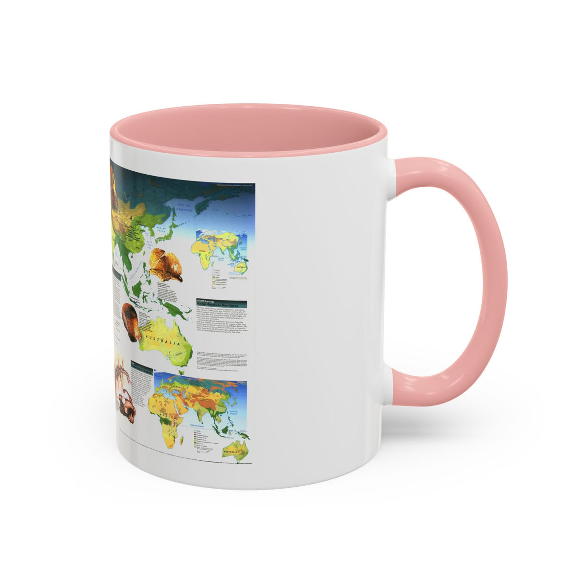 World Map - Dawn of Humans (1997) (Map) Accent Coffee Mug