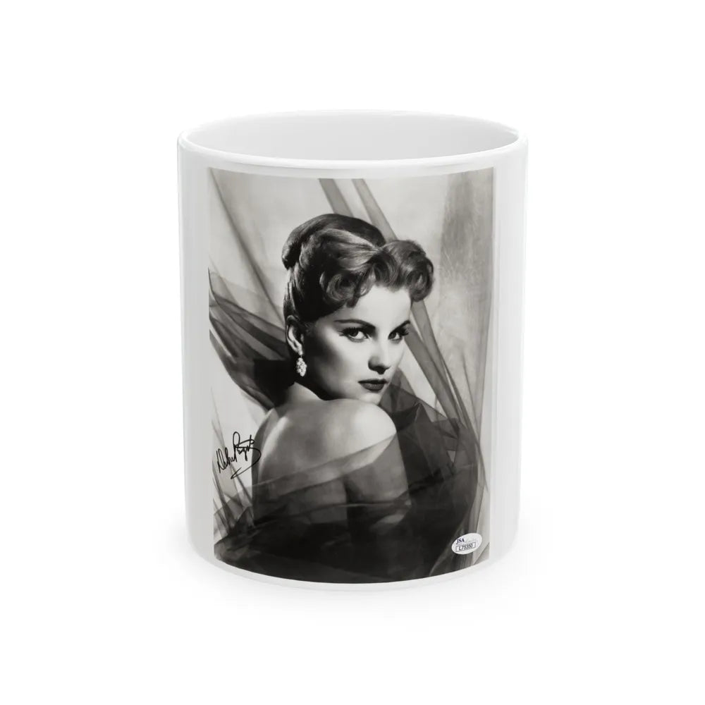 Debra Paget #04 - 8x10 B&W Glamour Portrait Upper Body Bare Shoulders Photo signed 3 (Vintage Female Icon) White Coffee Mug-11oz-Go Mug Yourself