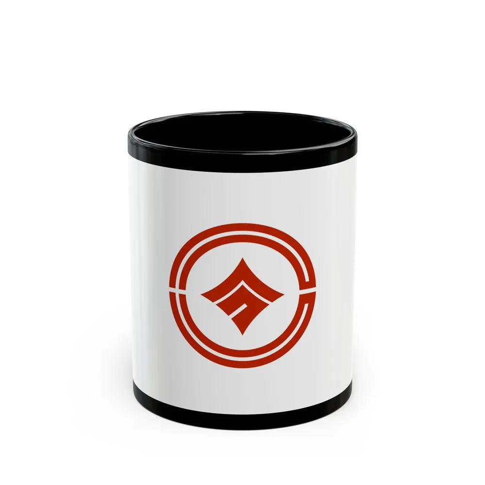 Flag of Kokubunji Tokyo Japan - Black Coffee Mug-11oz-Go Mug Yourself