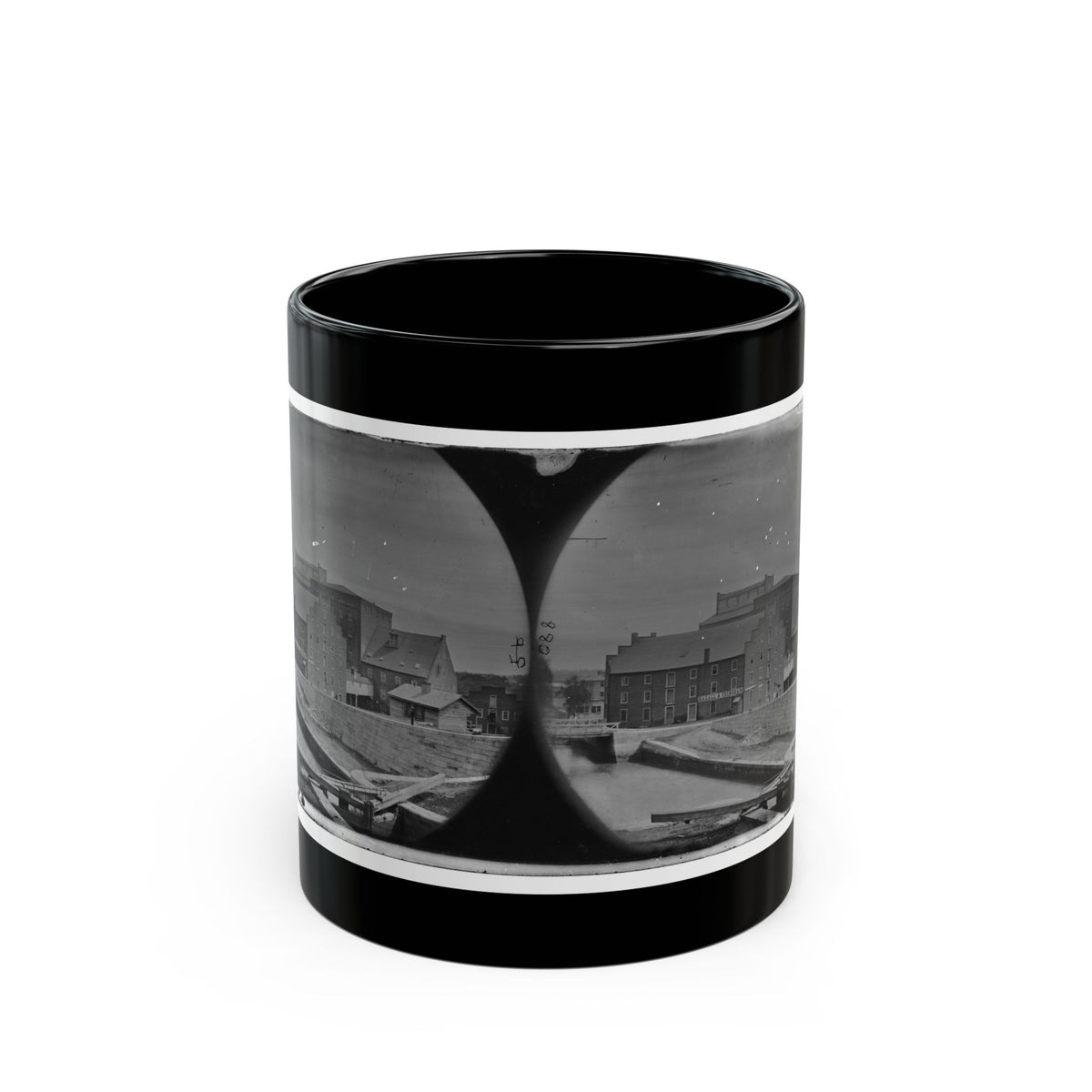 Richmond, Va. Haxall & Crenshaw's Flour Mill; Canal Lock In Foreground (U.S. Civil War) Black Coffee Mug