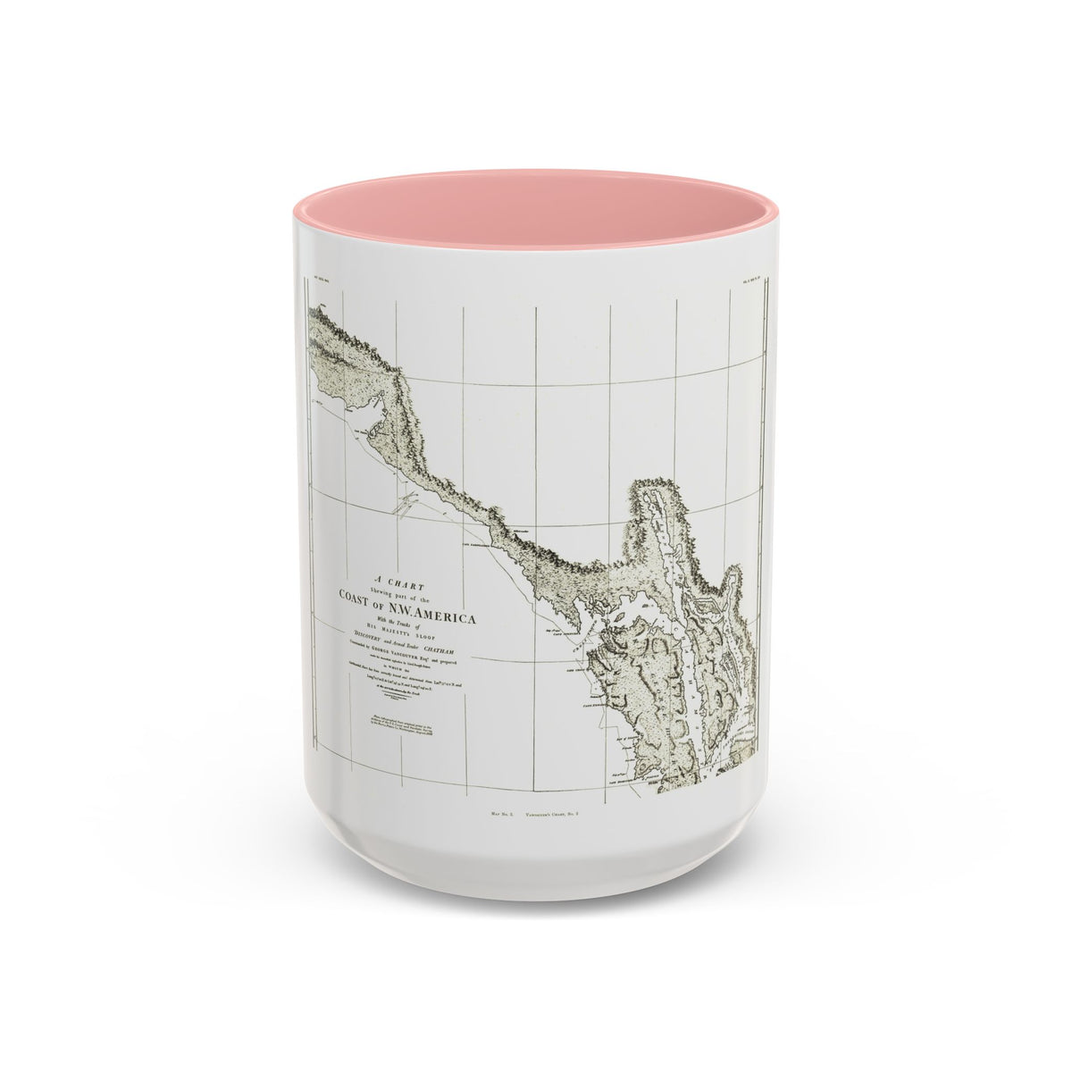 America - NorthWest Coast (1898) (Map) Accent Coffee Mug