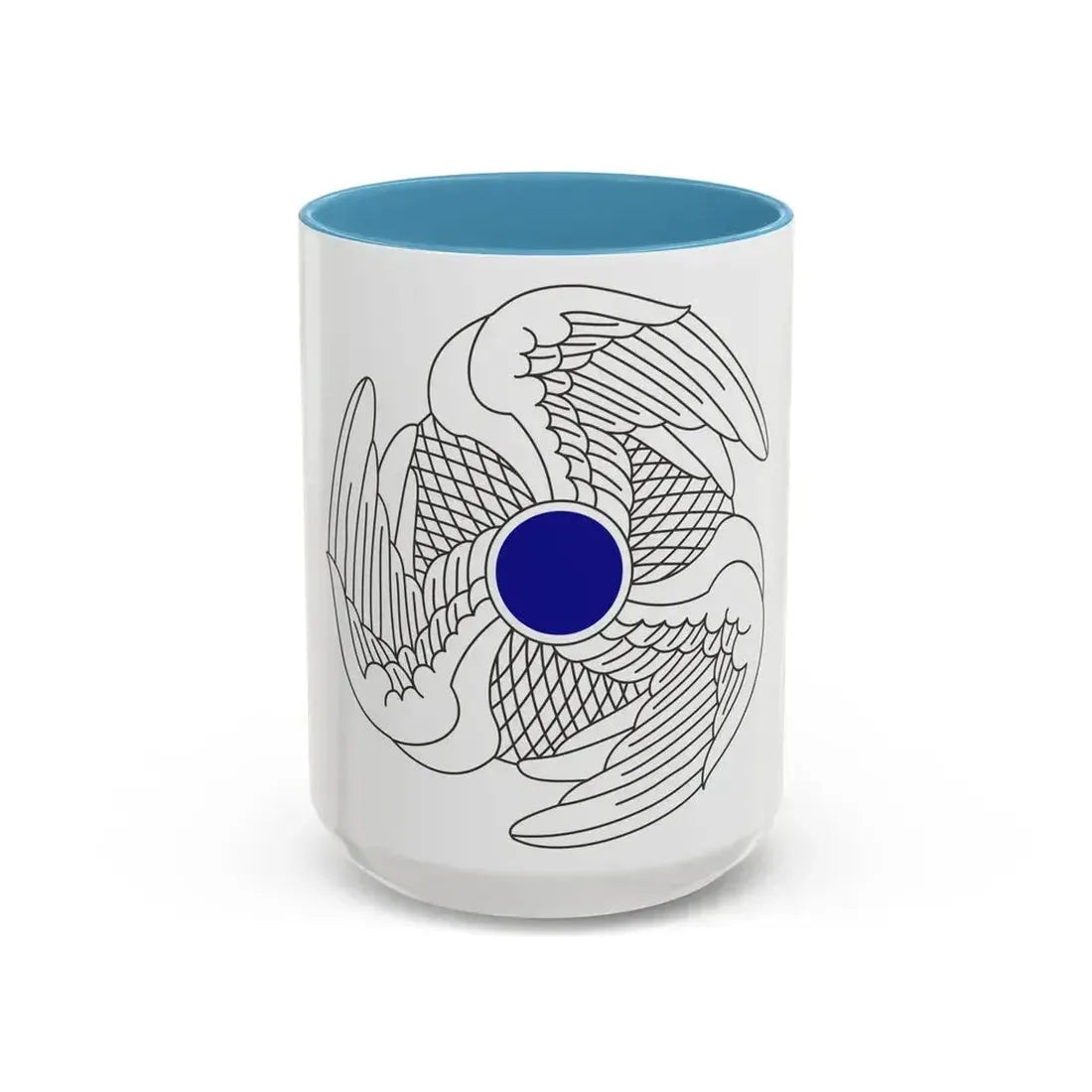 222 Aviation Regiment (U.S. Army) Accent Coffee Mug 15oz Light Blue - Go Mug Yourself