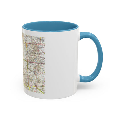 USA - Southwestern (1959) (Map) Accent Coffee Mug