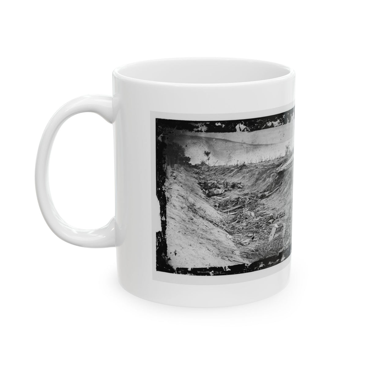 Antietam, Md. Confederate Dead In A Ditch On The Right Wing (U.S. Civil War) White Coffee Mug