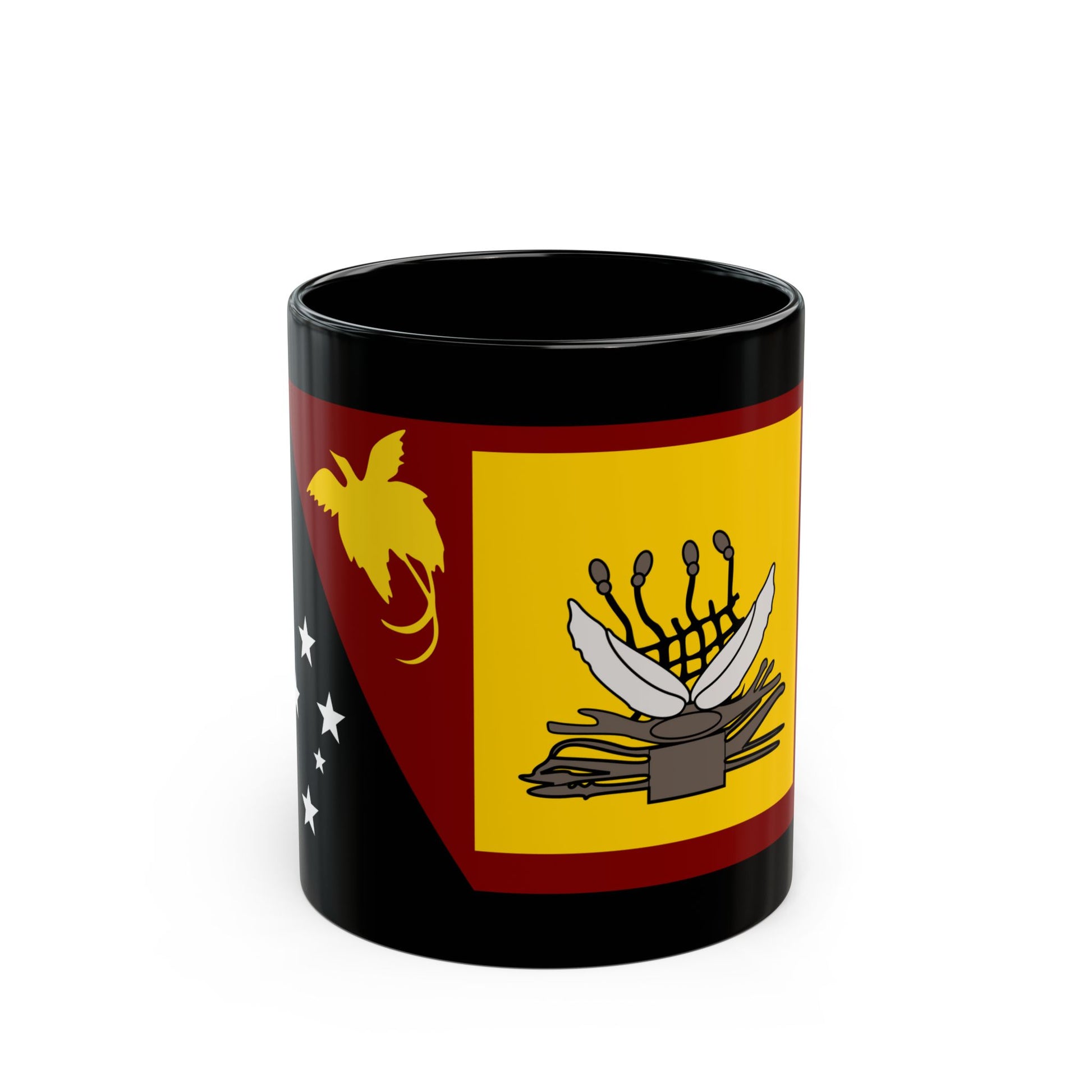 Flag of Western Province Papa New Guinea - Black Coffee Mug-11oz-Go Mug Yourself