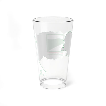 Flag map of Emilia-Romagna (Italy) Pint Glass 16oz