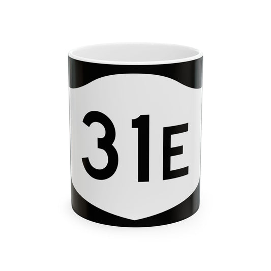NY-31E (New York) (Road Sign) White Coffee Mug
