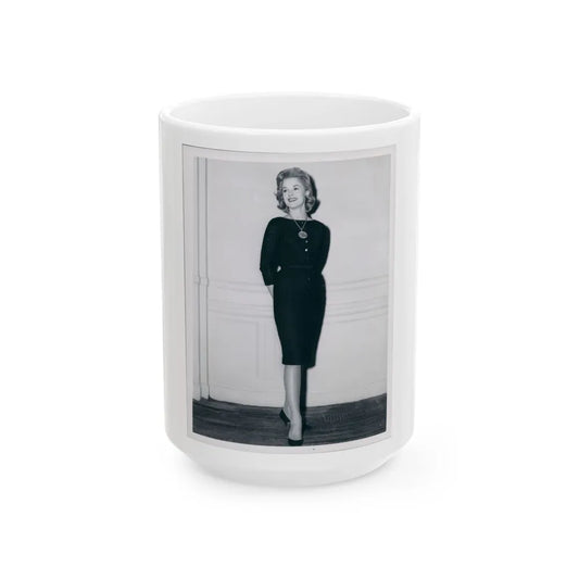 Leslie Parrish #72 (Vintage Female Icon) White Coffee Mug-15oz-Go Mug Yourself