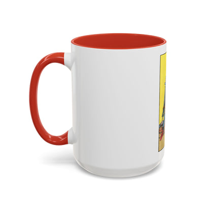 The 7 of Swords (Tarot Card) Accent Coffee Mug