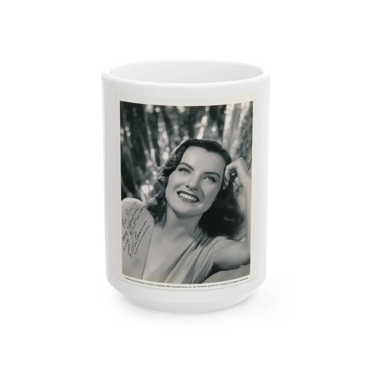 Ella Raines #238 (Vintage Female Icon) White Coffee Mug-15oz-Go Mug Yourself