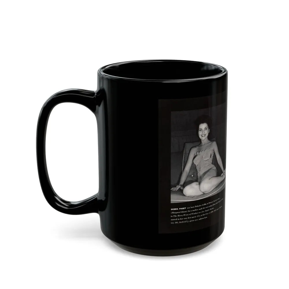 Debra Paget #597 - Modern Screen Pin-Ups Magazine Issue #1 (Vintage Female Icon) Black Coffee Mug-Go Mug Yourself