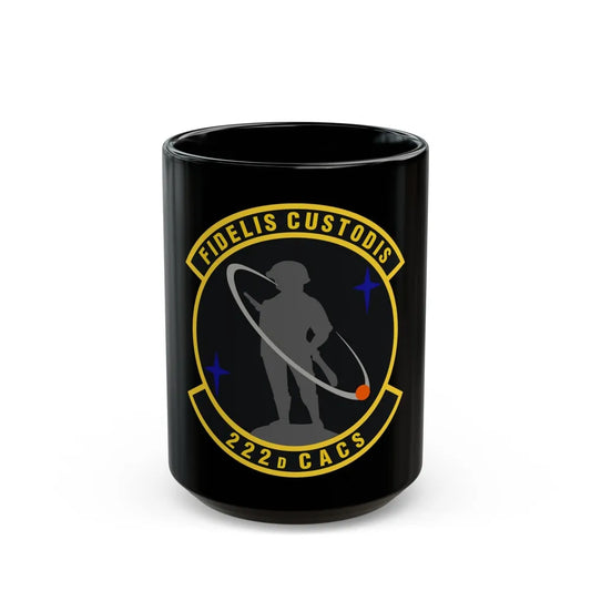 222d Command & Control Squadron (U.S. Air Force) Black Coffee Mug-15oz-Go Mug Yourself