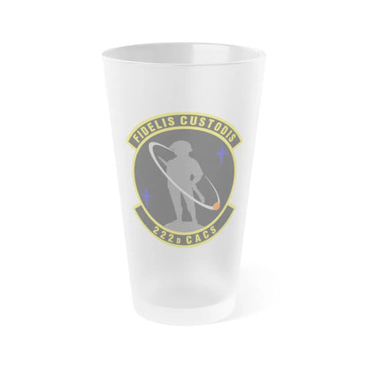 222d Command & Control Squadron (U.S. Air Force) Frosted Pint Glass 16oz-16oz-Frosted-Go Mug Yourself