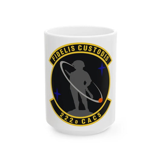 222d Command & Control Squadron (U.S. Air Force) White Coffee Mug-15oz-Go Mug Yourself