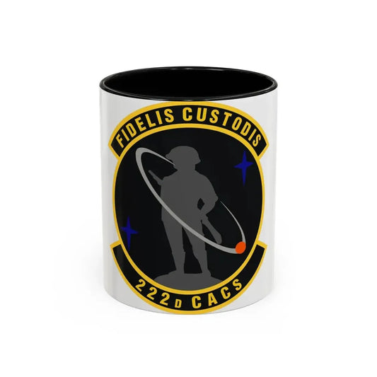 222d Command & Control Squadron (U.S. Air Force) Accent Coffee Mug 11oz Black - Go Mug Yourself