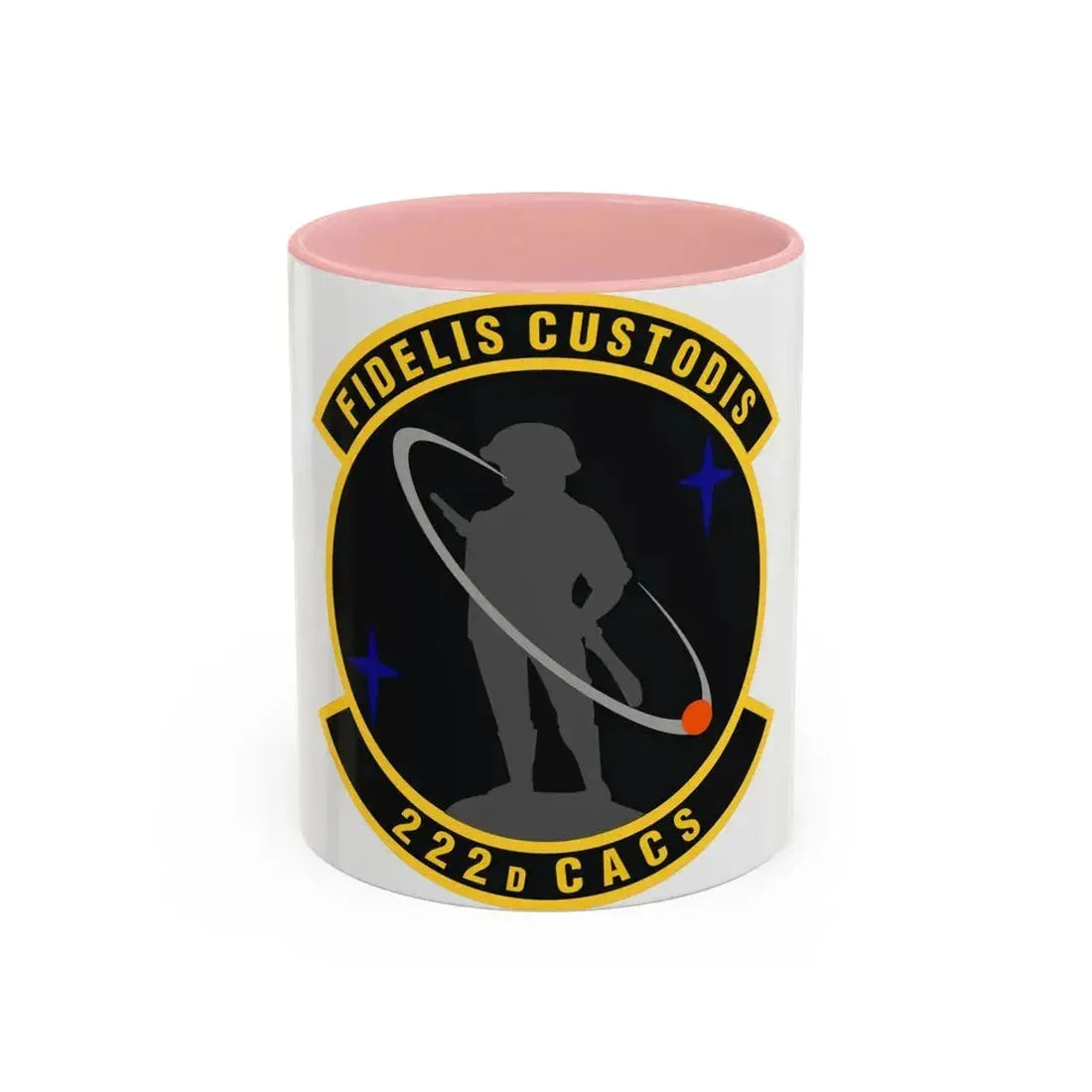 222d Command & Control Squadron (U.S. Air Force) Accent Coffee Mug 11oz Pink - Go Mug Yourself