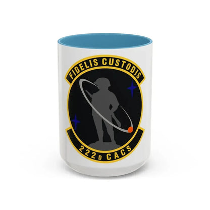 222d Command & Control Squadron (U.S. Air Force) Accent Coffee Mug 15oz Light Blue - Go Mug Yourself