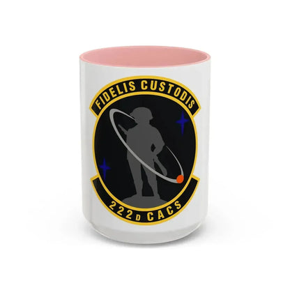 222d Command & Control Squadron (U.S. Air Force) Accent Coffee Mug 15oz Pink - Go Mug Yourself