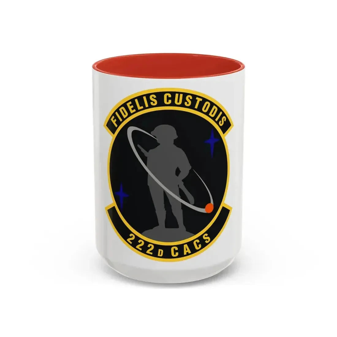 222d Command & Control Squadron (U.S. Air Force) Accent Coffee Mug 15oz Red - Go Mug Yourself