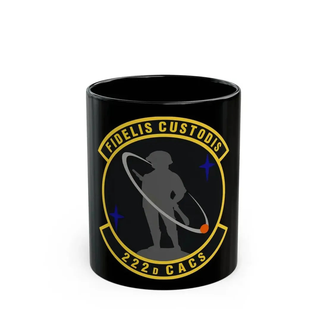 222d Command & Control Squadron (U.S. Air Force) Black Coffee Mug - Go Mug Yourself