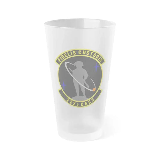 222d Command & Control Squadron (U.S. Air Force) Frosted Pint Glass 16oz 16oz Frosted - Go Mug Yourself