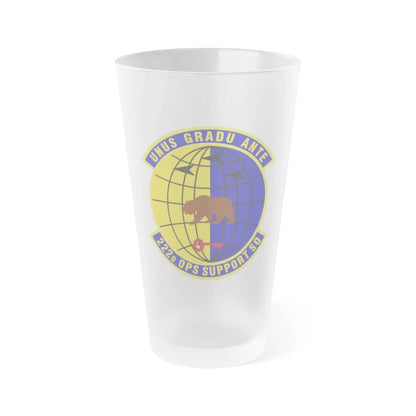 222d Operations Support Squadron (U.S. Air Force) Frosted Pint Glass 16oz-16oz-Frosted-Go Mug Yourself