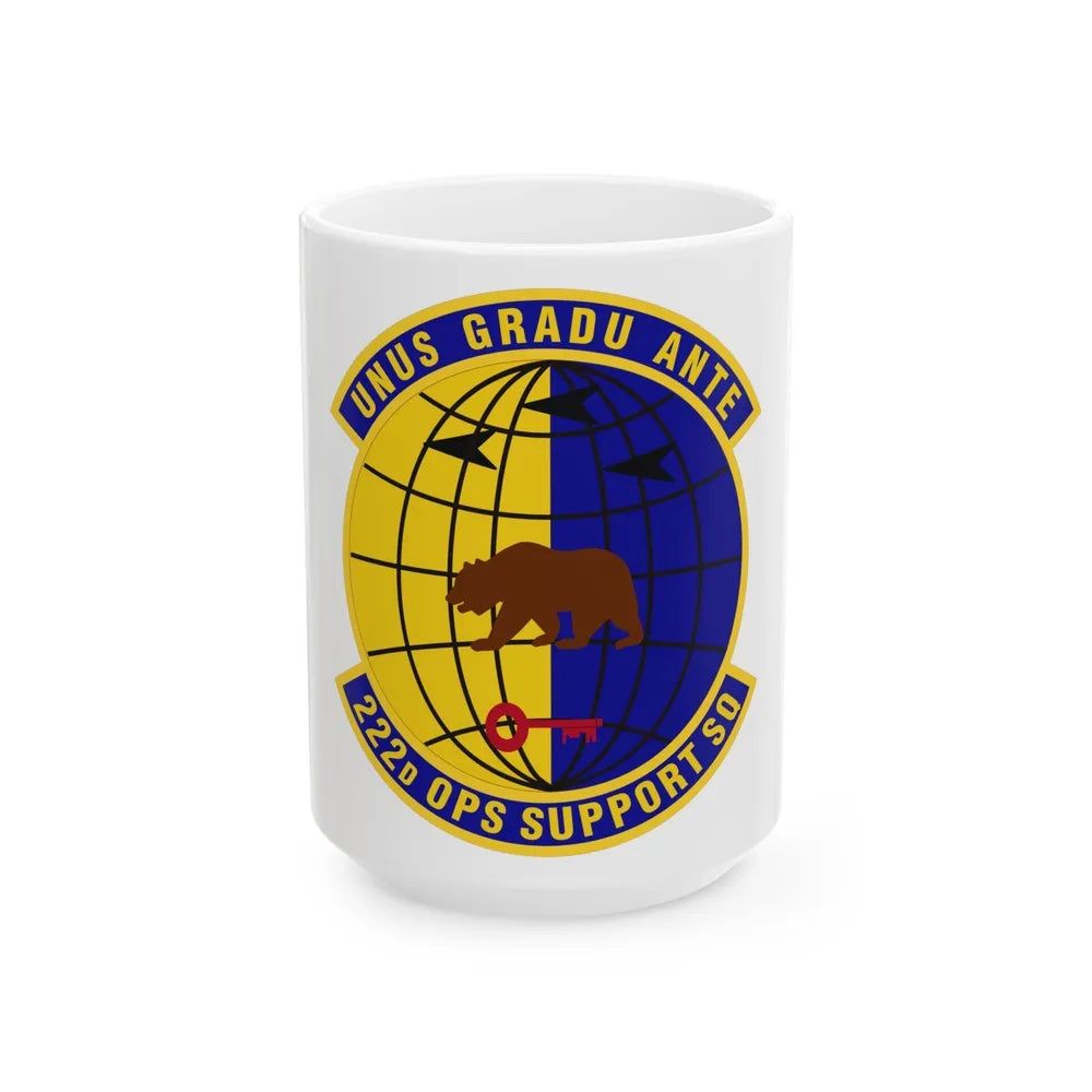 222d Operations Support Squadron (U.S. Air Force) White Coffee Mug-15oz-Go Mug Yourself