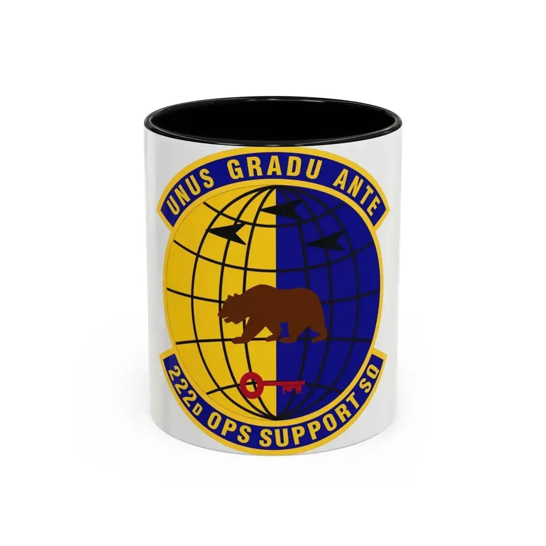 222d Operations Support Squadron (U.S. Air Force) Accent Coffee Mug 11oz Black - Go Mug Yourself