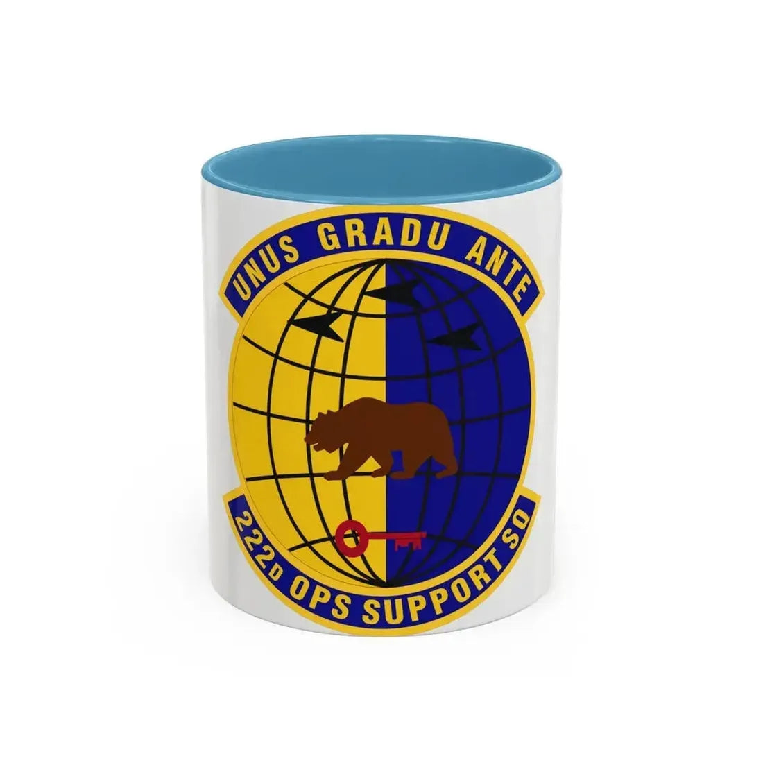 222d Operations Support Squadron (U.S. Air Force) Accent Coffee Mug 11oz Light Blue - Go Mug Yourself