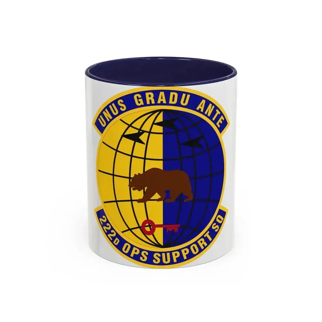 222d Operations Support Squadron (U.S. Air Force) Accent Coffee Mug 11oz Navy - Go Mug Yourself