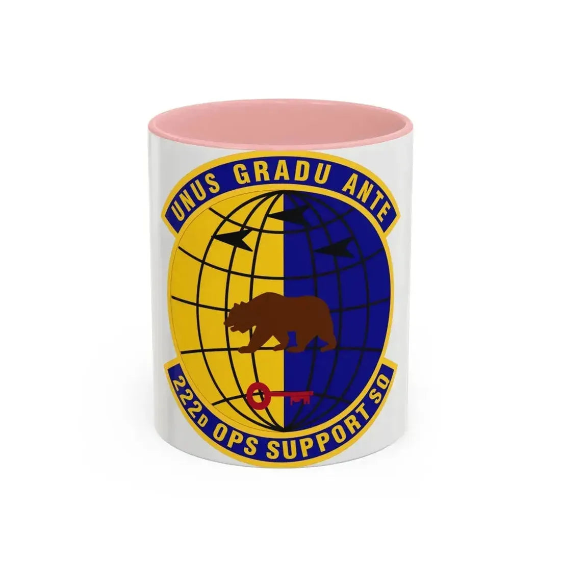 222d Operations Support Squadron (U.S. Air Force) Accent Coffee Mug 11oz Pink - Go Mug Yourself